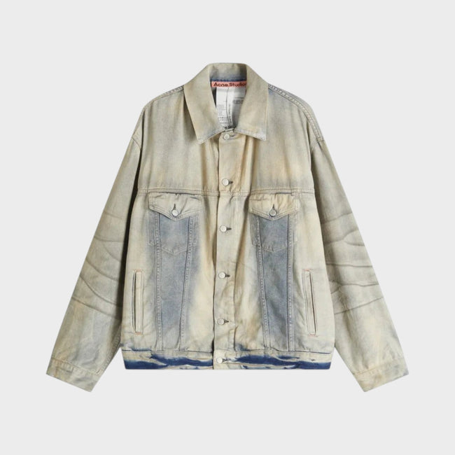 Veste en jean Robert U Carver bleu clair