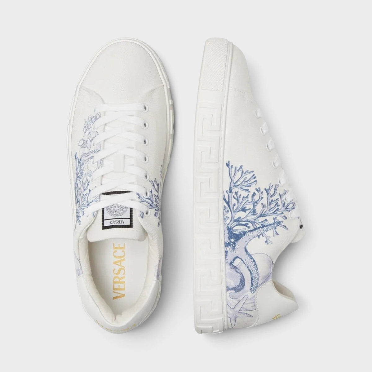 Coral Theatre Greca Sneakers White Blue