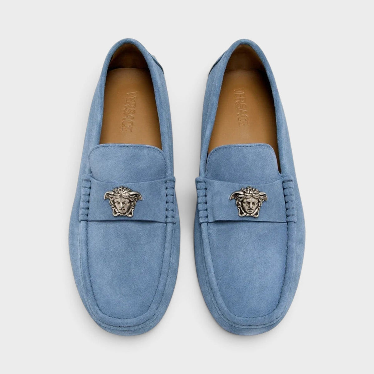 La Medusa Driver Loafers Stone Blue