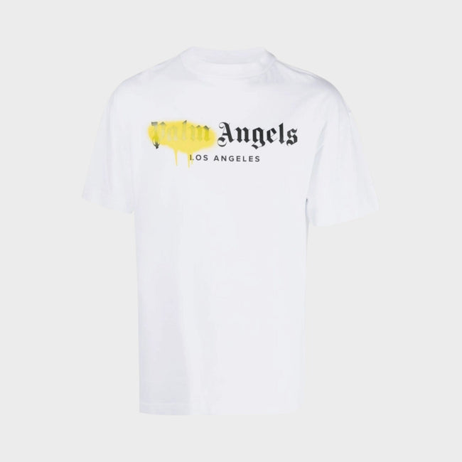 T-shirt à logo vaporisé LA blanc