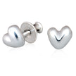 Pendientes de tuerca de plata Corazón