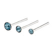 Beginnings Set of 6 Crystal Nose Studs