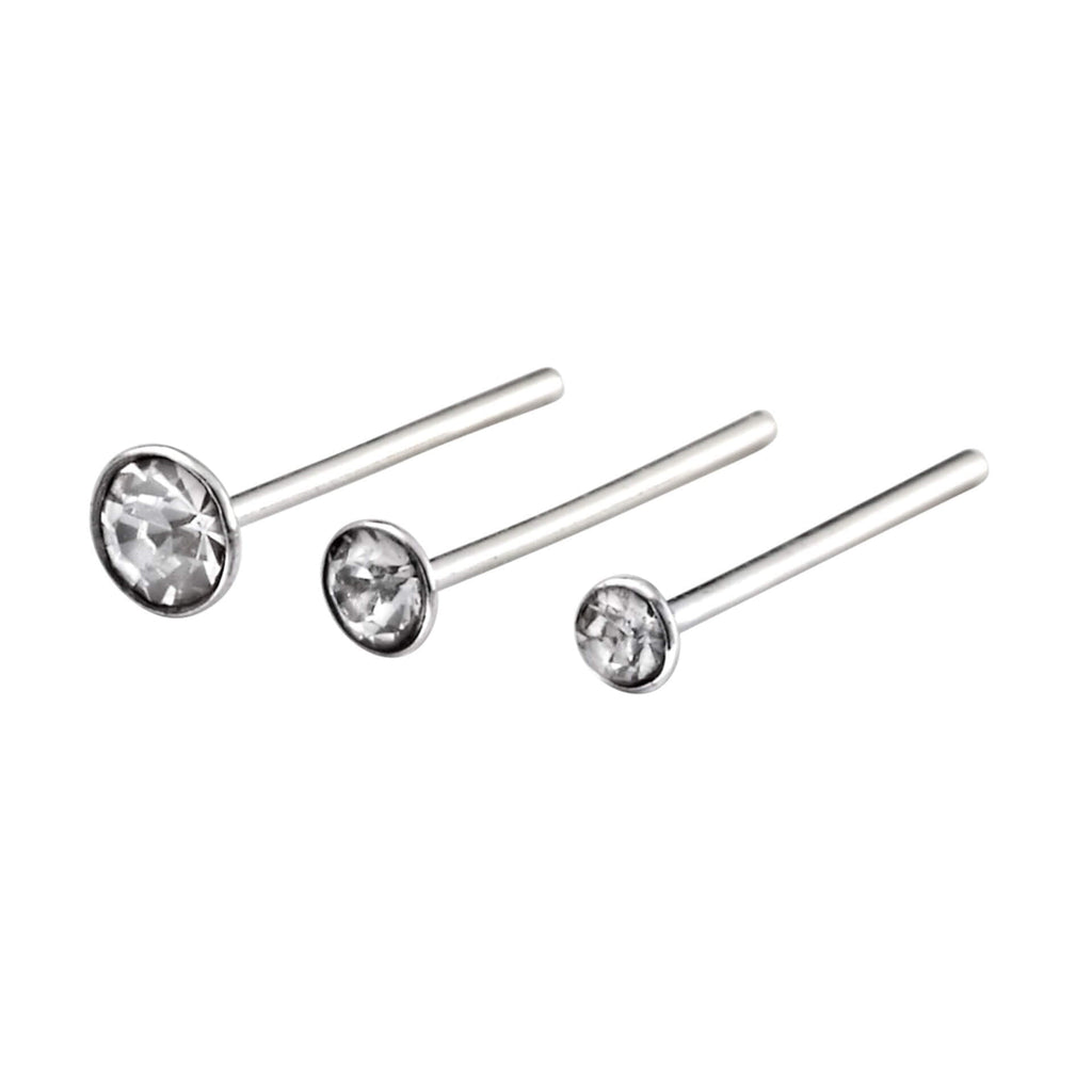 Beginnings Set of 6 Crystal Nose Studs