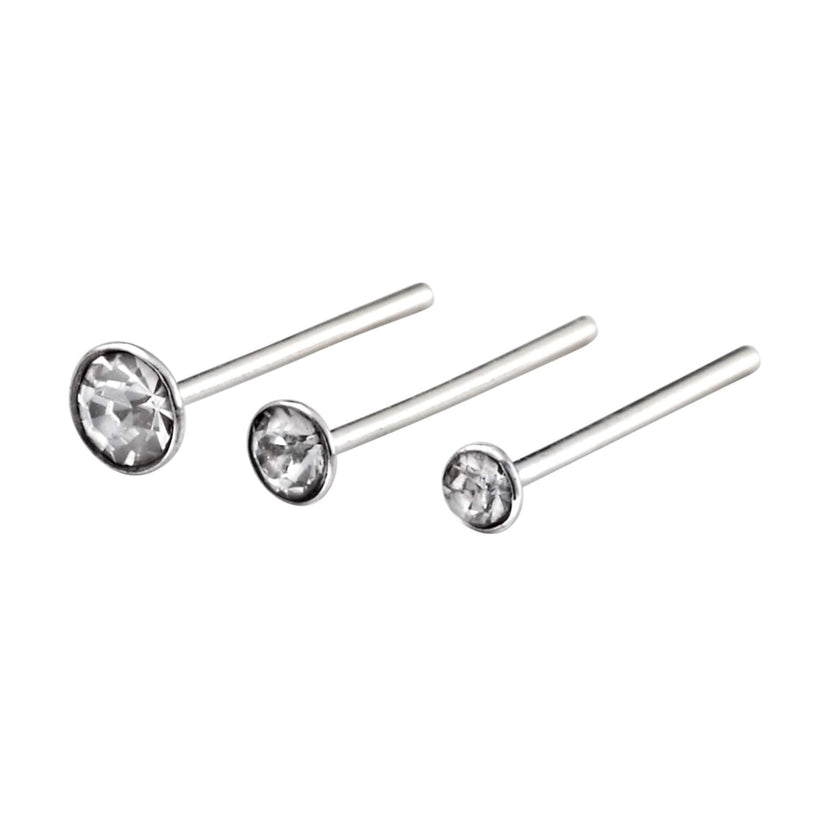 Beginnings Set of 6 Crystal Nose Studs