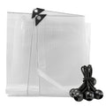 Clear M-Grade Tarpaulin with 10 x 6" Bungee Balls (Black)