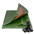 Green/Brown L-Grade Tarpaulin with Bungee Balls (Black)