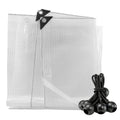 Clear XL-Grade Tarpaulin with Bungee Balls (Black)