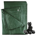 Green M-Grade Tarpaulin with 10 x 6" Bungee Balls (Black)
