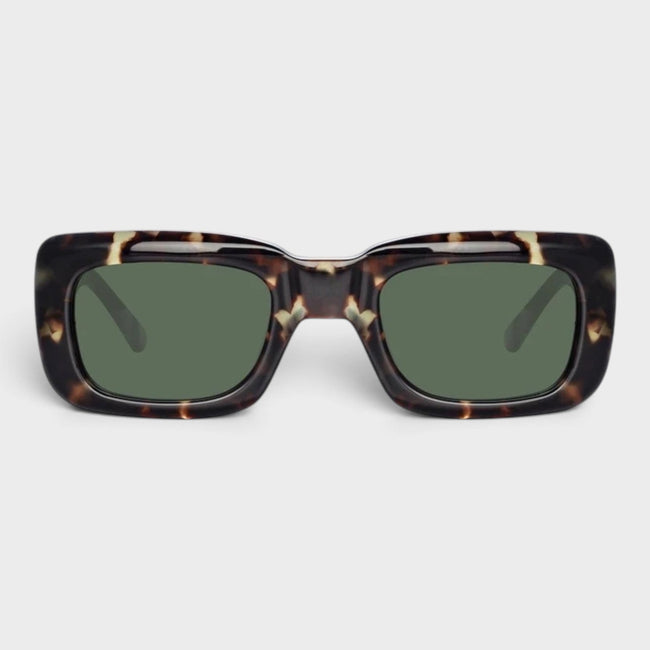 Linda Farrow Marfa Tortoiseshell Rectangular Sunglasses