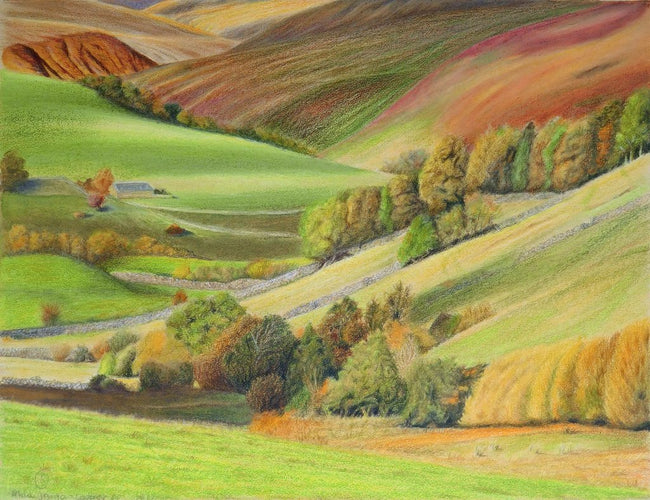 De heuvels van Northumberland, originele tekening