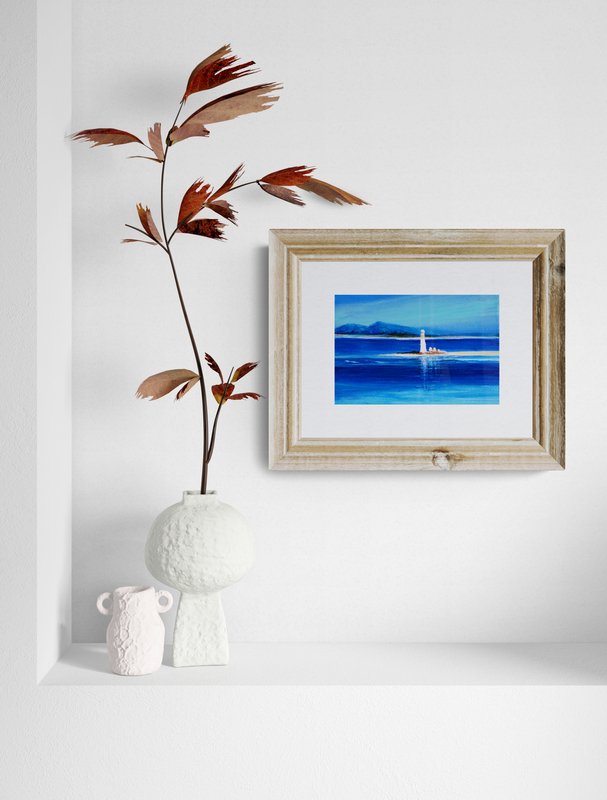 De vuurtoren van Sound of Mull, origineel schilderij