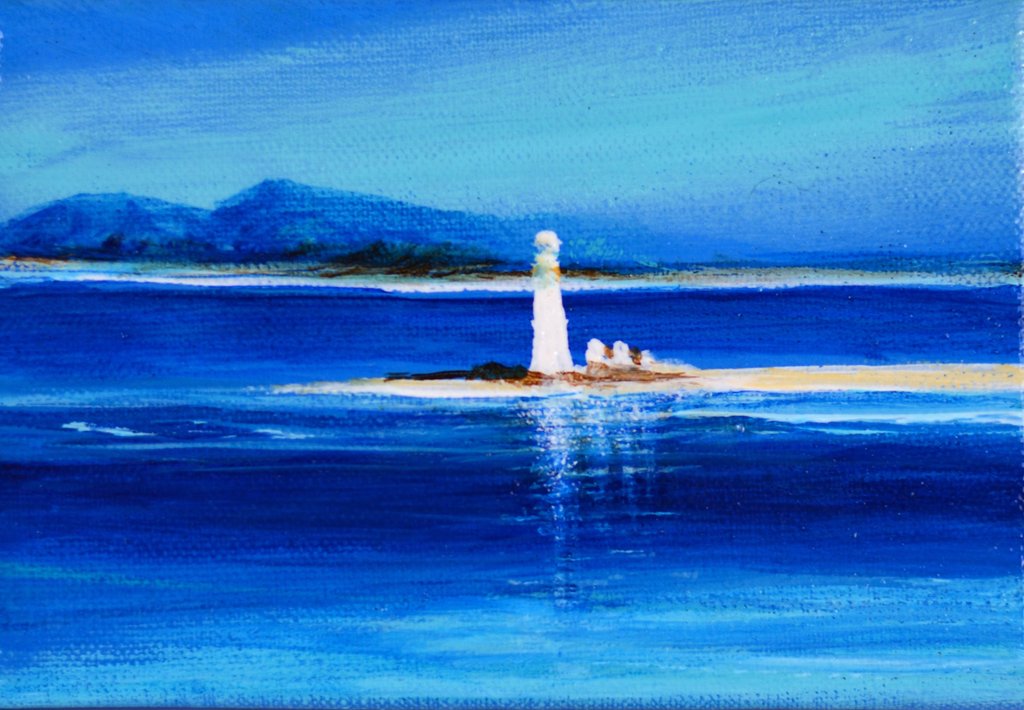 The Lighthouse from Sound of Mull, original painting