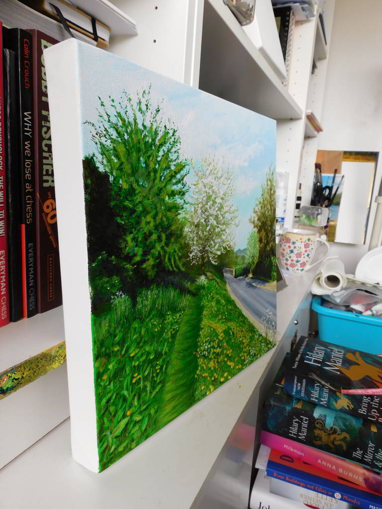 The Path Above Baghill Lane, acrylic painting