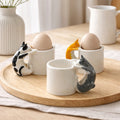 Cat Egg Cup (set of 3) – A Playful Ceramic Breakfast Object | 4am Product Design