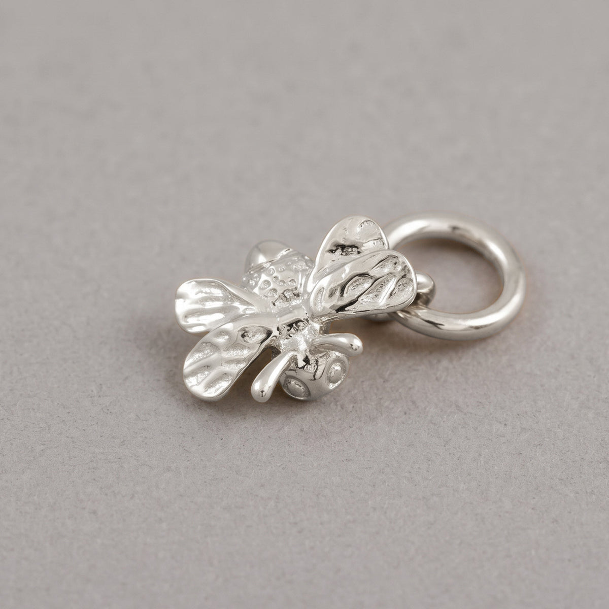 Tiny Bumble-Bee Silver Charm
