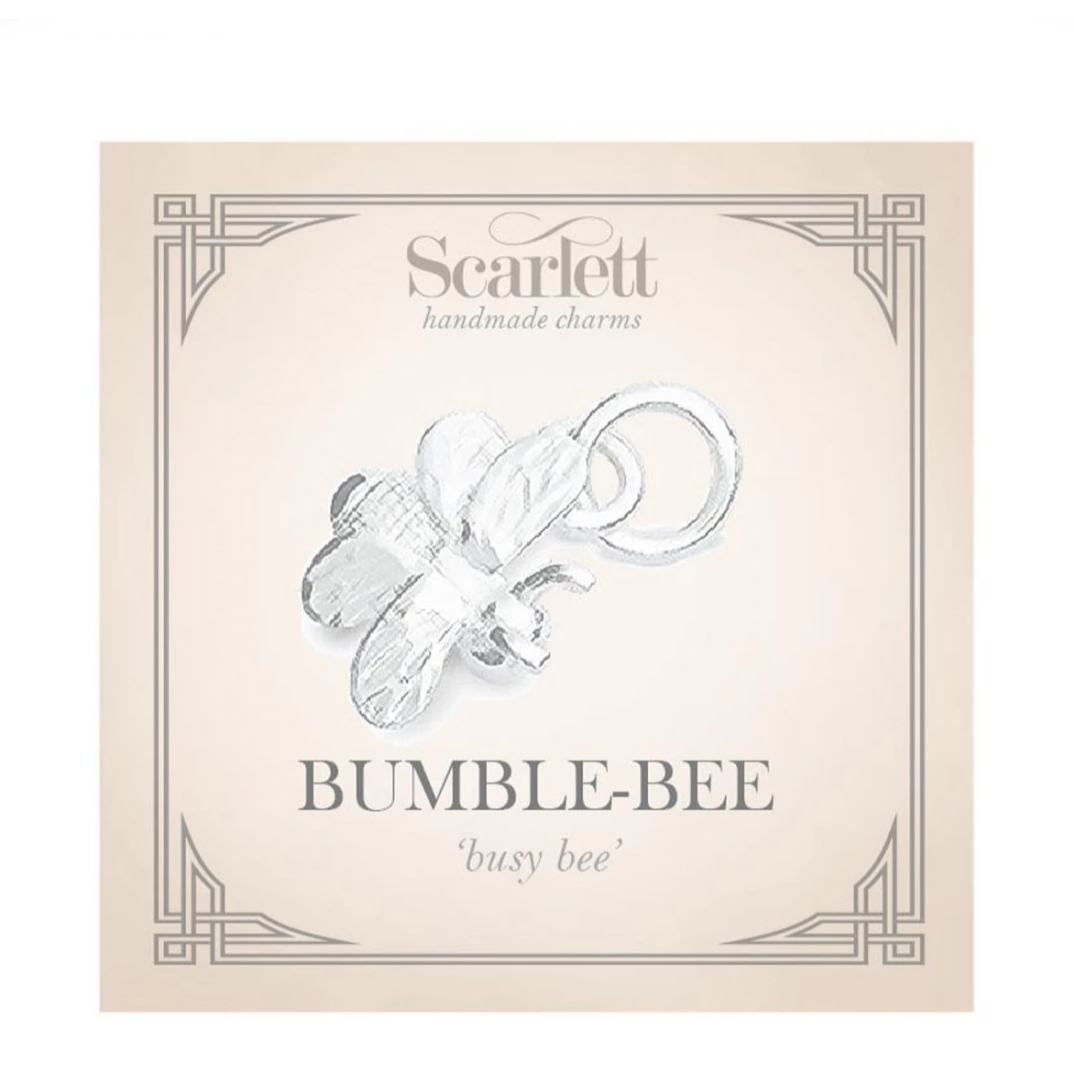 Tiny Bumble-Bee Silver Charm