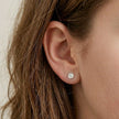 Daisy Tiny Silver Stud Earrings