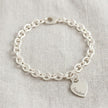 Tiny Heart Tag Personalised Silver Charm Bracelet