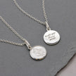 Classic Tiny St Christopher Necklace Sterling Silver 10mm