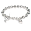Heart Trace Chain Charm Bracelet
