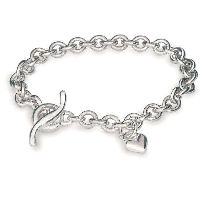 Heart Trace Chain Charm Bracelet