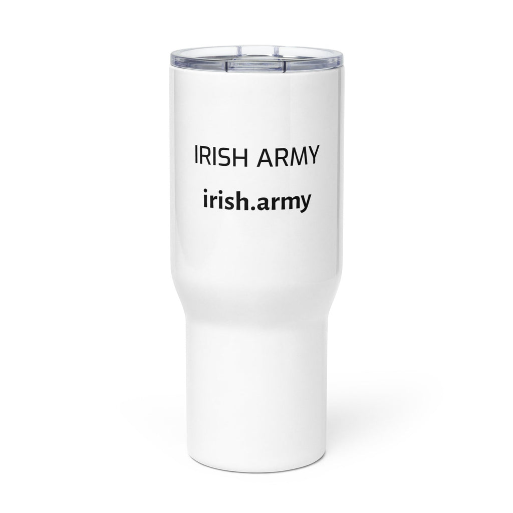 Travel mug with a handle