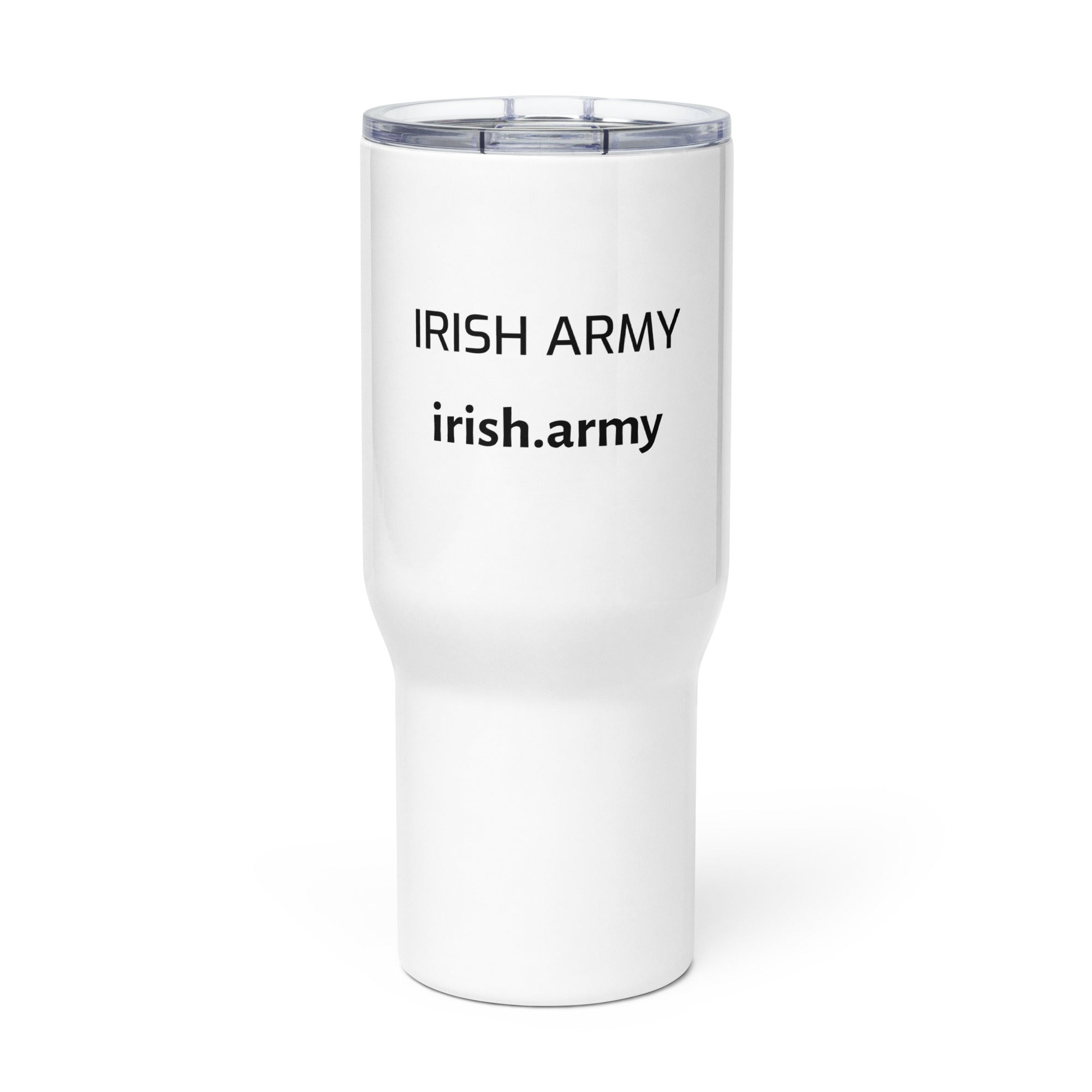 Travel mug with a handle