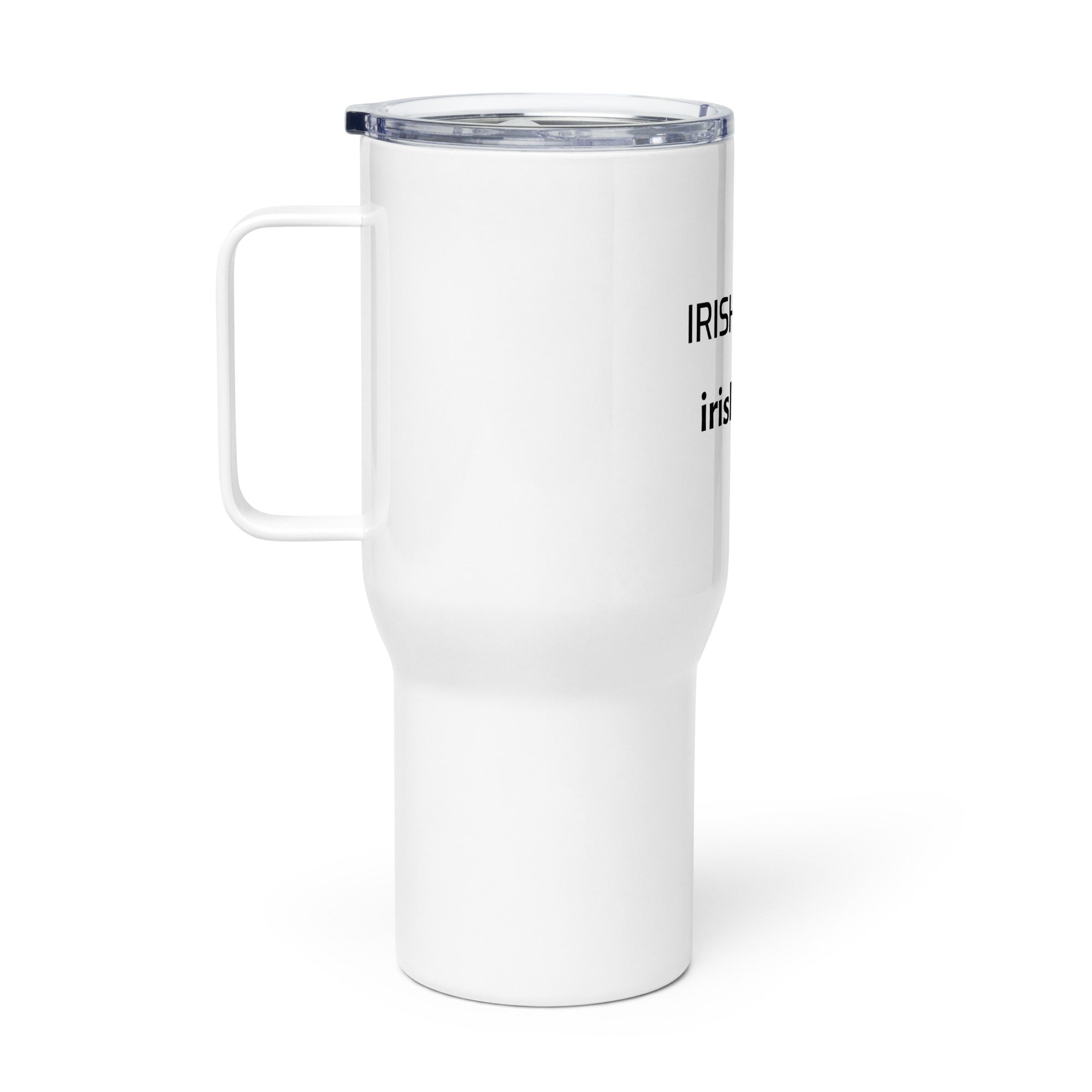 Travel mug with a handle