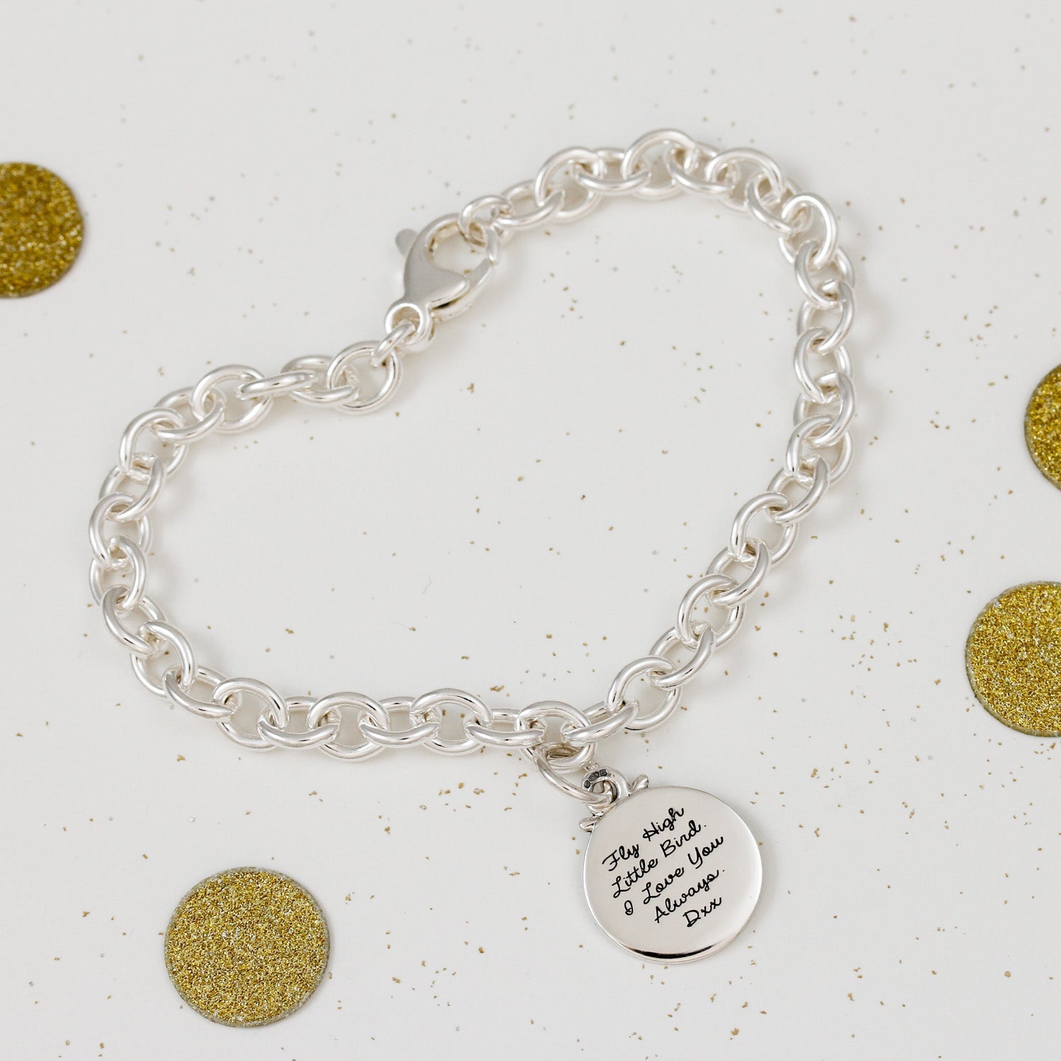 Travel Safe Compass Personalised Silver Charm