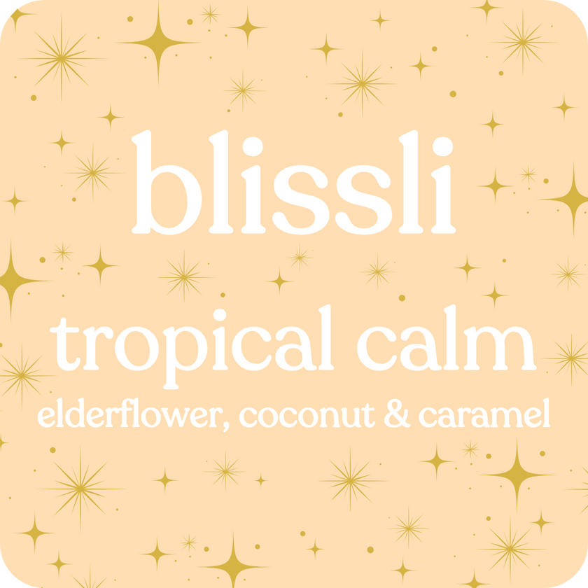 tropical calm – elderflower, coconut & caramel 220g soy candle