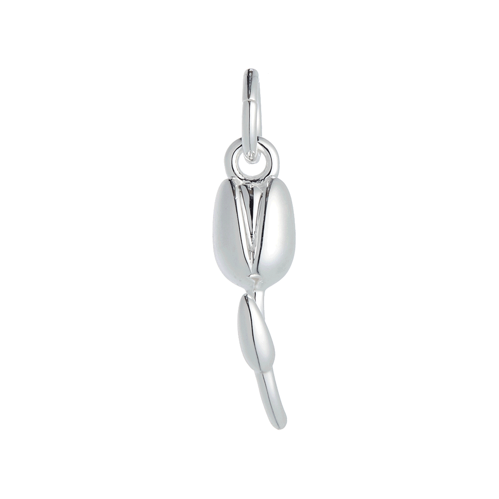 Tulip Flower Silver Charm