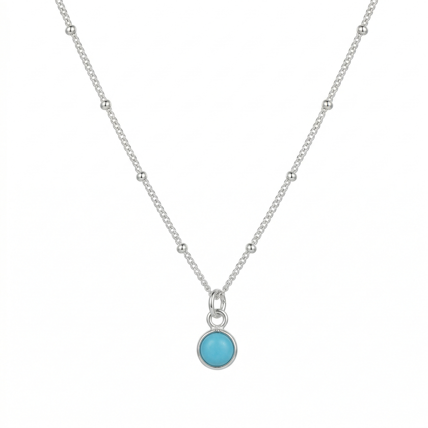 Turquoise December Birthstone Necklace