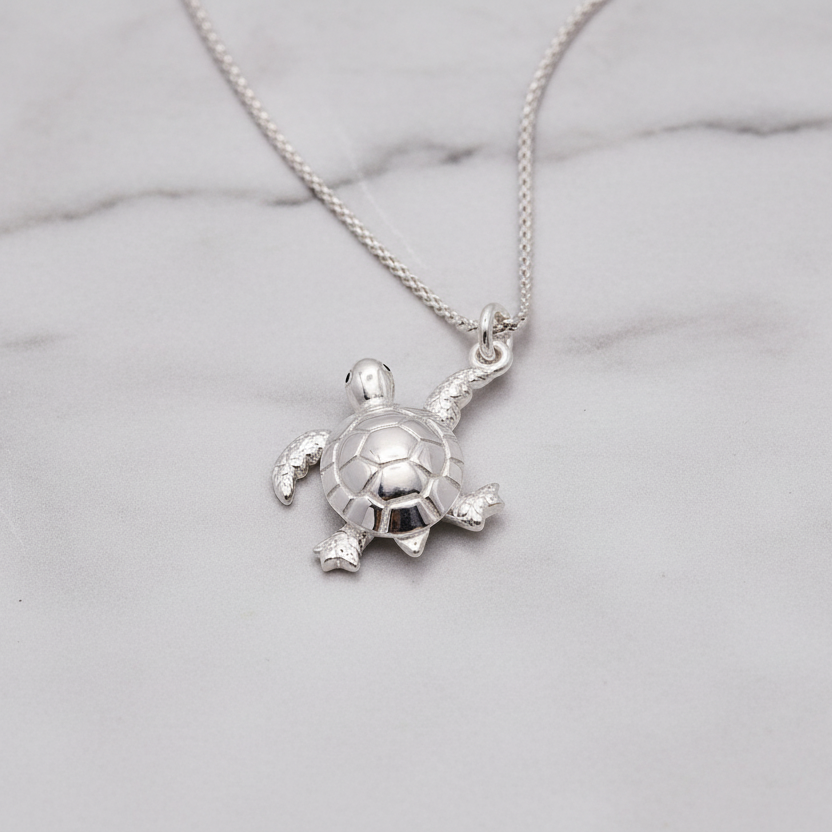 Turtle Silver Charm