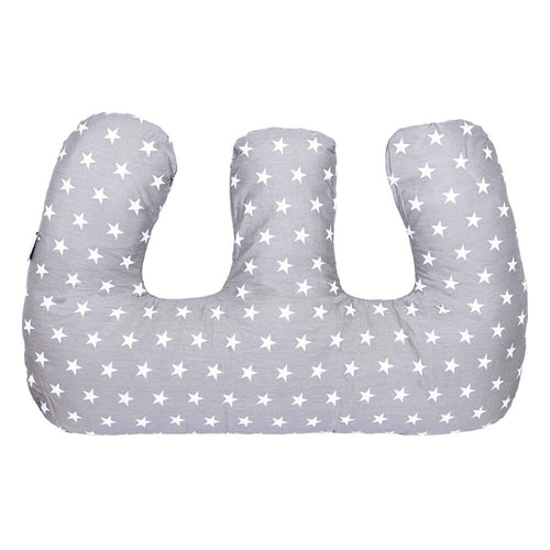 Twin Pregnancy Nursing Pillow - White Stars