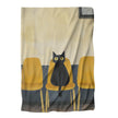 Black Cat Waiting Blanket