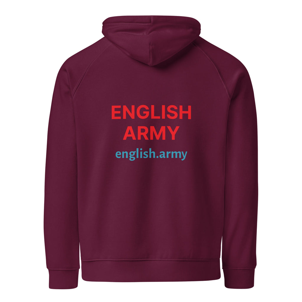 ENGLISH ARMY - Unisex Eco Raglan Hoodie