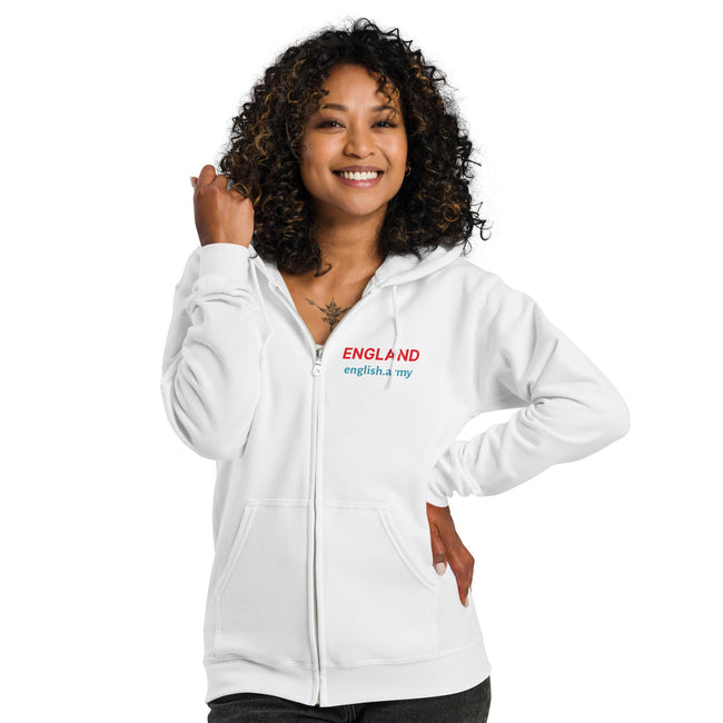 ENGLAND - Unisex Heavy Blend Kapuzenjacke mit Reißverschluss