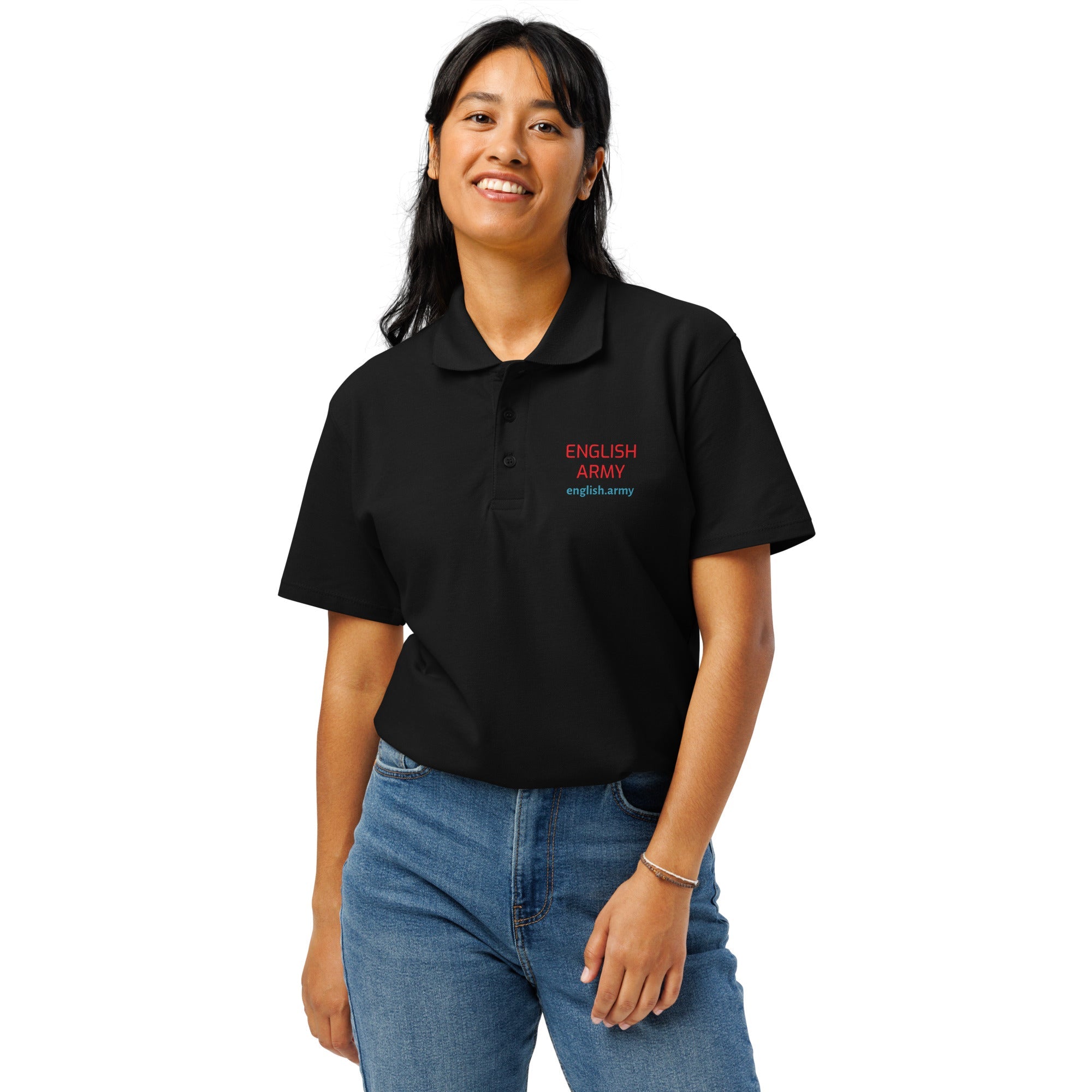 ENGLISCHE ARMEE - Premium-Piqué-Poloshirt