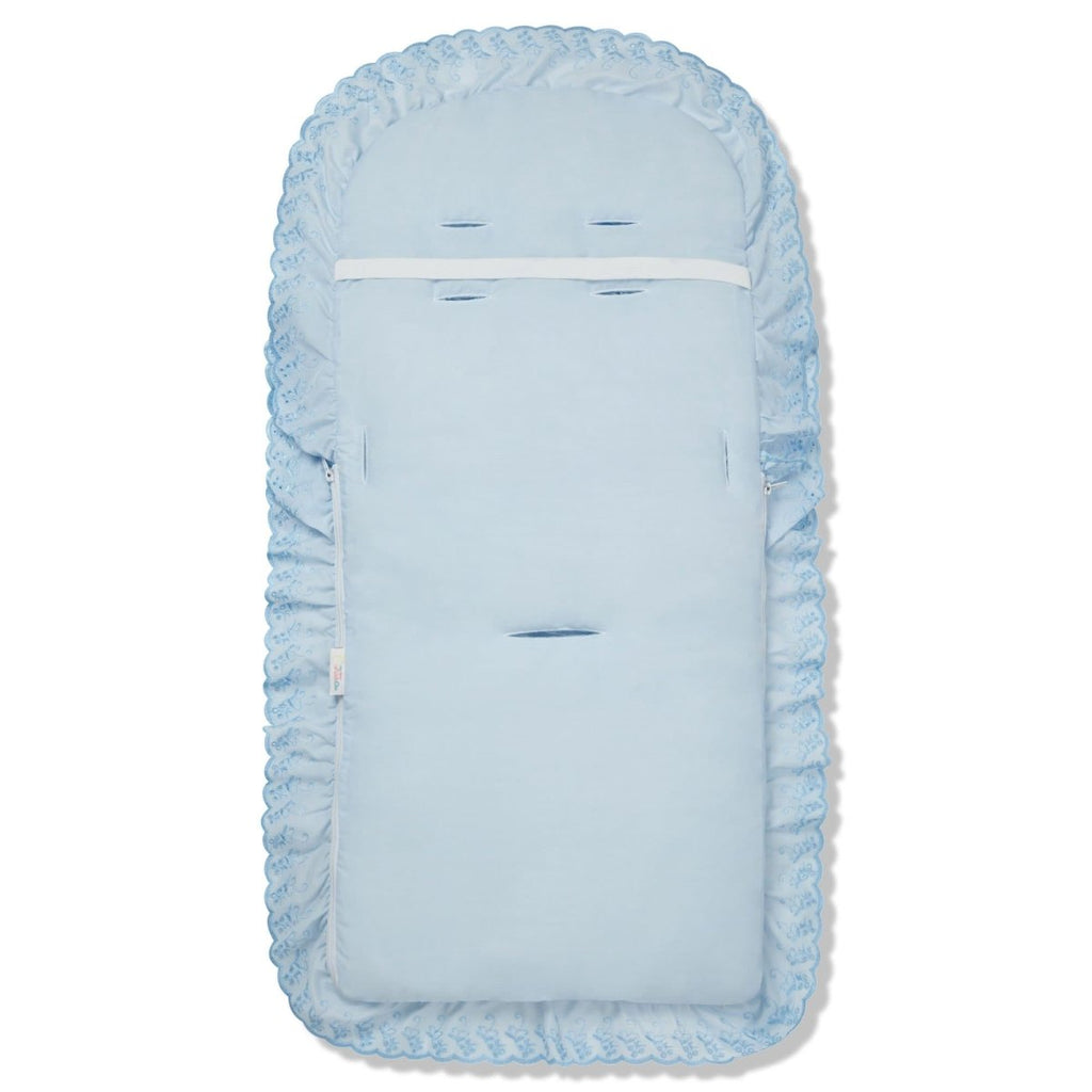 Universal Broderie Anglaise Pushchair Footmuff / Cosy Toes - Fits All Pushchairs / Prams And Buggies