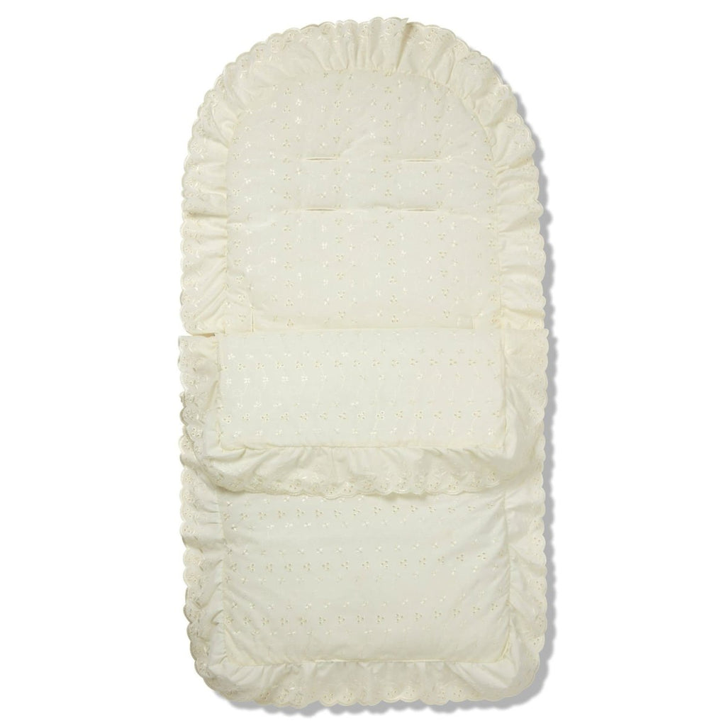 Universal Broderie Anglaise Pushchair Footmuff / Cosy Toes - Fits All Pushchairs / Prams And Buggies