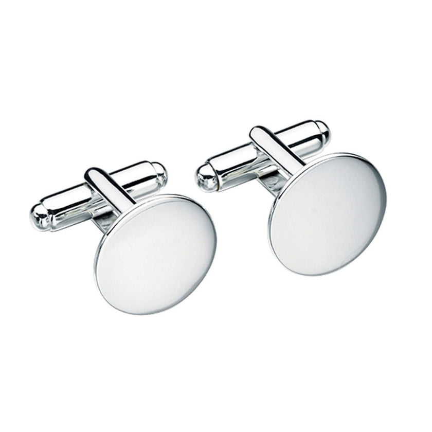 Beginnings Plain Round Cufflinks