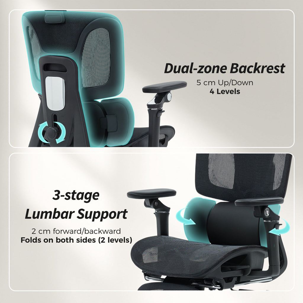 HOMCOM Ergonomic Office Chair, High Back Mesh Desk Chair, Black
