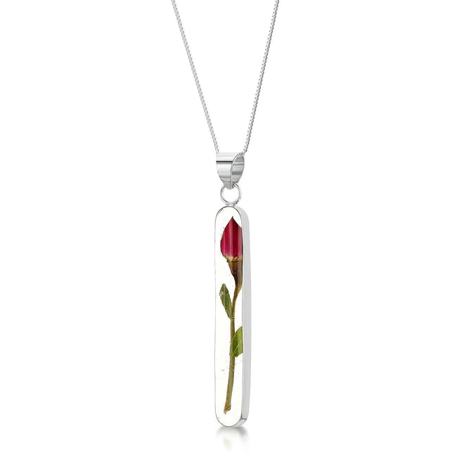 Miniature Rose Pendant Necklace