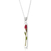 Miniature Rose Pendant Necklace