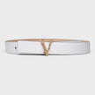 Virtus Belt Calf Leather White Gold