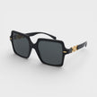 Medusa Acetate Sunglasses Black Gold