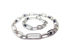 Einzigartiges, einmaliges Armband/Halskette aus Hämatit mit anpassbarer Silberkette