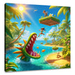Tropical Island Escape Canvas