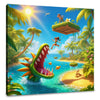 Tropical Island Escape Canvas