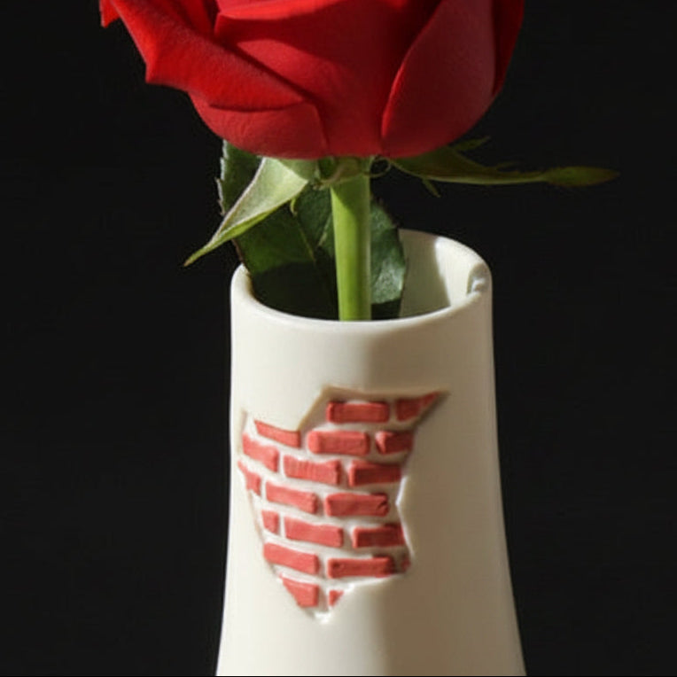 Keramik-Tischvase – Handgefertigter Blumenhalter